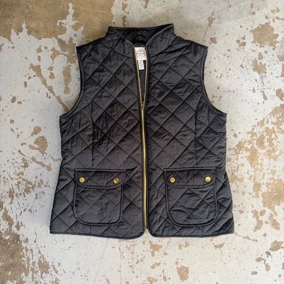 St. John's Bay Quilted Vest with Gold Zipper - Picture 1 of 3